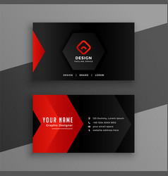 Red And Black Modern Corporate Business Card