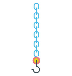 Chain With Hook Mechanical Part Icon Machinery