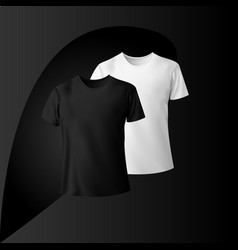 Mens Realistic Black And White T-shirt Mockups