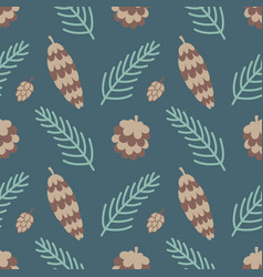 Winter Seamless Pattern With Fir Branch And Pine