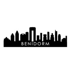 Benidorm Skyline Silhouette Black City