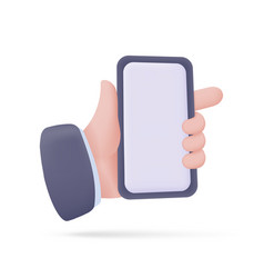 Businessman Hand Holding A Phone 3d Online