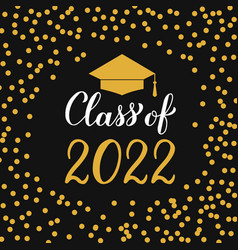 Class Of 2022 Lettering With Graduation Cap