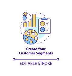 Create Your Customer Segments Concept Icon