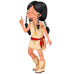 Native American Indian In Traditional Costume