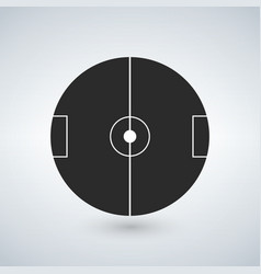 Soccer Field Circle Icon Concept Simple