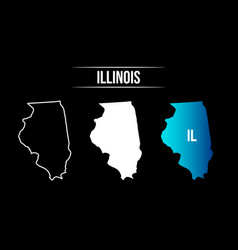 Abstract Illinois State Map Design