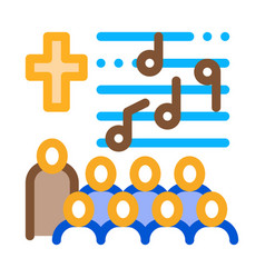 Church Choir Icon Outline