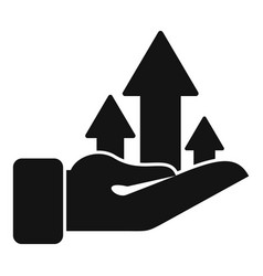 Hand Care Graph Arrows Icon Simple