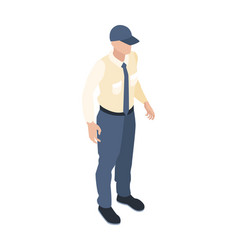 Police officer isometric 3d icon Royalty Free Vector Image