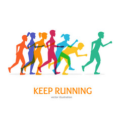 Running woman step positions set royalty free vector image