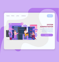 System Administrator Landing Page