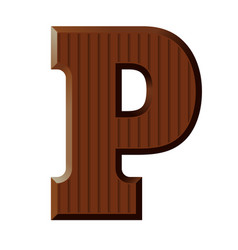 Chocolate Font Letter P - Sinterklaas Day