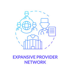 Expansive Provider Network Blue Gradient Concept