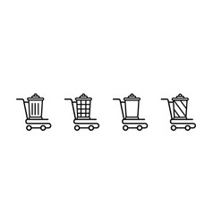 Trash Trolley Open Icon