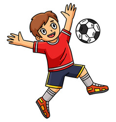 Boy Bouncing A Soccer Ball With Chest Clipart