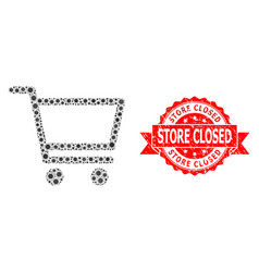 Distress Store Closed Stamp And Covid19 Virus