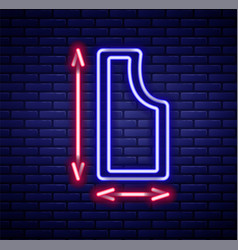 Glowing Neon Line Sewing Pattern Icon Isolated