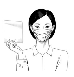 Asian Girl With Surgical Mask