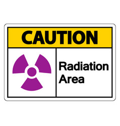 Caution Radiation Area Symbol Sign On White