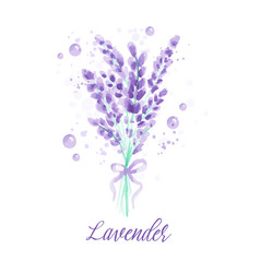 Lavender Background With Flowers Watercolor