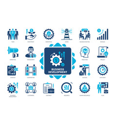 Business Development Solid Icon Set