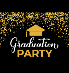 Graduation Party Banner Gold Confetti Prom