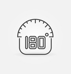 180 Degrees Angle Outline Icon