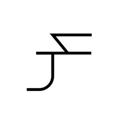 Minimal Letters Jf Logo Design