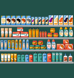 Shelves Filled With Hair And Beauty Products