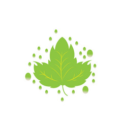 Green Leaf Min Icon Design Template