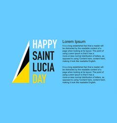 Saint Lucia Independence Day Banner With Place