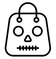 Scary Bag Line Icon