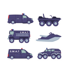 Swat Vehicle Or Rescue Vehicle And Police Tactical