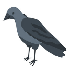 Black Crow Icon Isometric Style