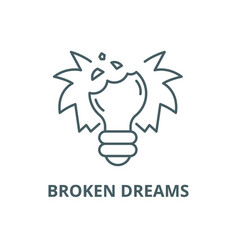 Broken Dreams Line Icon Dreams