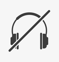 No Headphones Icon Listening To Music Not Allowed