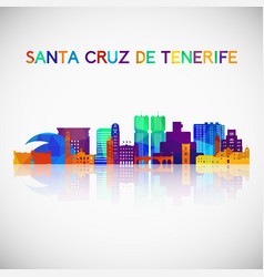 Santa Cruz De Tenerife Skyline Silhouette