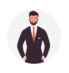 Standing Businessman With Hands In Pockets