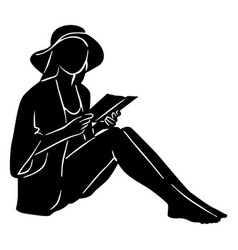 Summer Woman Reading Cut Out