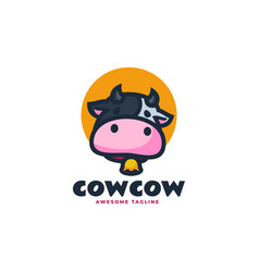 Logo Cow Mascot Cartoon Style