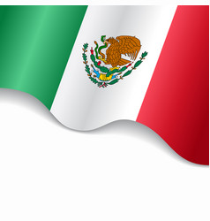 Mexican Flag Wavy Abstract Background