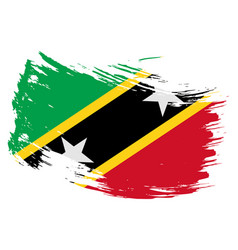 Saint Kitts And Nevis Brush Stroke Flag