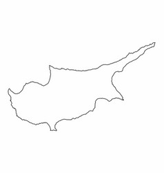 Cyprus Outline Map