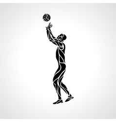 Volleyball Setter Silhouette