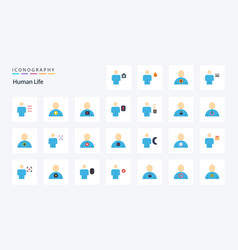 25 Human Flat Color Icon Pack