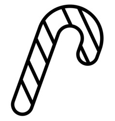 Candy Cane Stick Line Icon