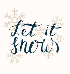 Let It Snow Lettering Card Hand Drawn