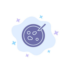 Petri Dish Analysis Medical Blue Icon On Abstract