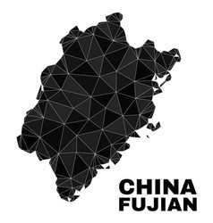 Triangle Filled Fujian Province Map